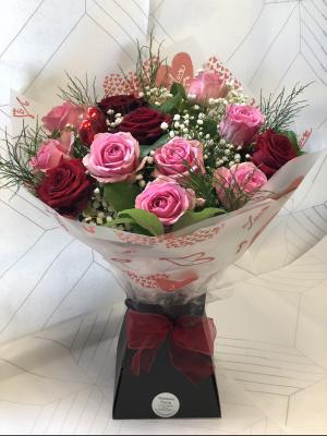 Mixed Rose Hand-tied