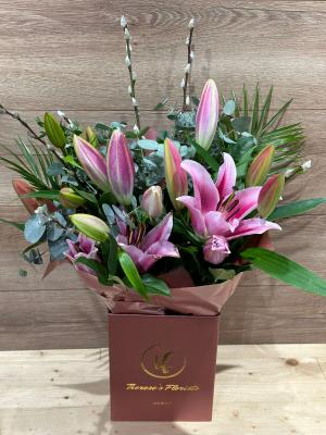 Pink Large Lily Hand Tied